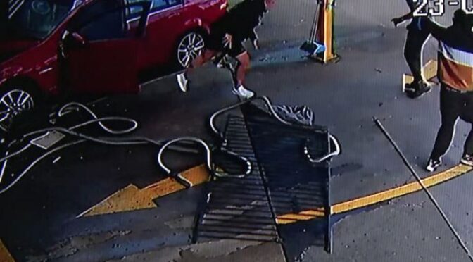 The Alleged Driver Ploughs His Car Into Sydney Car Wash – Luckily No One Was Killed!
